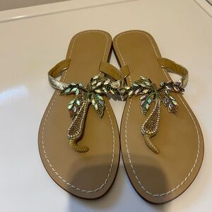 Embellished Tan Sandals